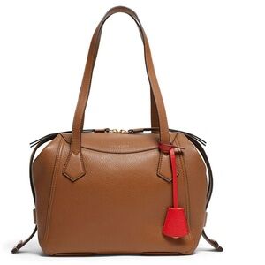 Tory Burch Perry Satchel in Brown Leather